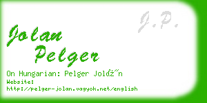 jolan pelger business card